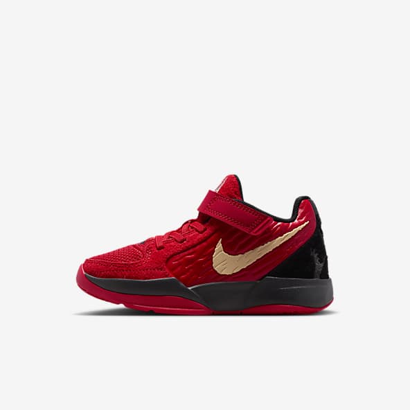 Youth red basketball shoes hot sale